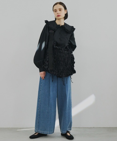 PERNA(ペルナ)の「リボンピローショルダーバッグ(トートバッグ・レディース・ブラック/ホワイト・FREE)」の12枚目の写真