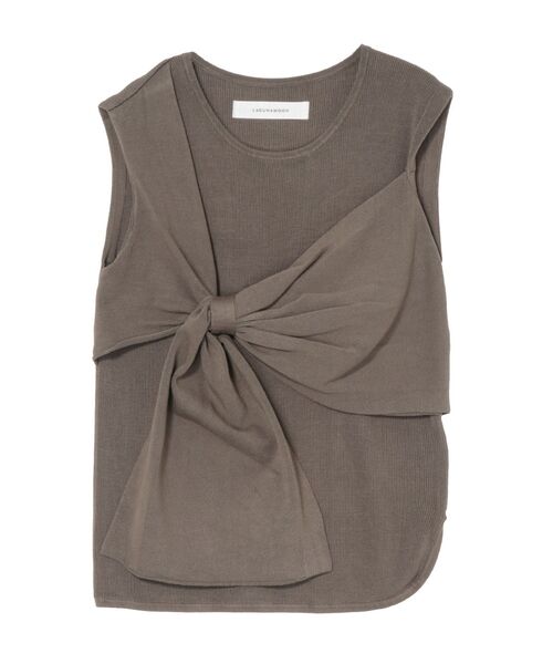 LAGUNAMOON(ラグナムーン)の「ツイストライクニットプルオーバー(ニット/セーター・レディース・ブラック/グリーン/モカ・FREE)」の1枚目の写真