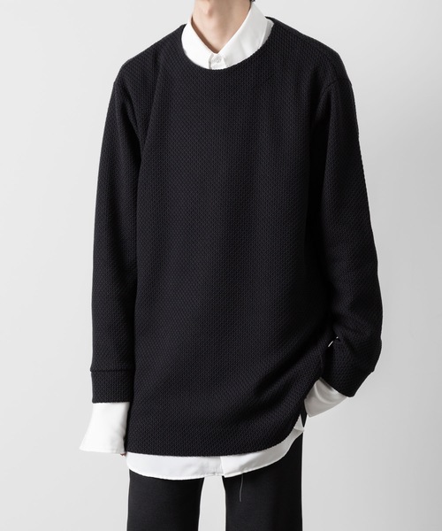 ato(アトウ)の「OVERSIZED RUSSEL JERSEY(ニット/セーター・メンズ・ベージュ/ブラック・48/46)」の3枚目の写真