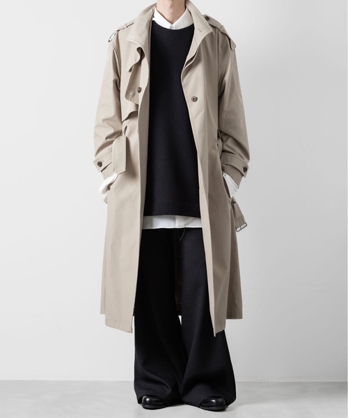 ato(アトウ)の「OVERSIZED RUSSEL JERSEY(ニット/セーター・メンズ・ベージュ/ブラック・48/46)」の7枚目の写真