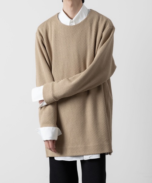 ato(アトウ)の「OVERSIZED RUSSEL JERSEY(ニット/セーター・メンズ・ベージュ/ブラック・48/46)」の20枚目の写真