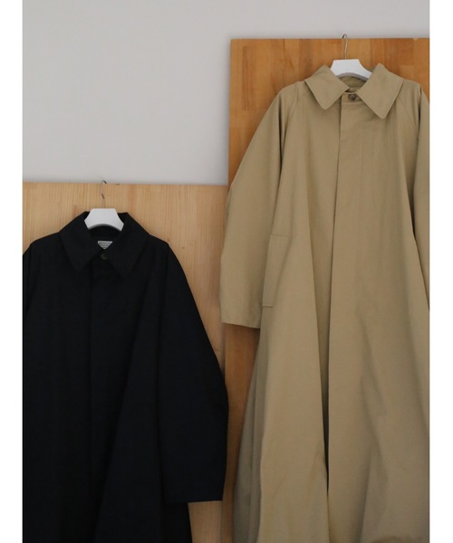 Katrin TOKYO（カトリーントーキョー）の「balloon soutien collar coat（ステンカラーコート・レディース・ネイビー/ベージュ・FREE/XS）」の3枚目の写真