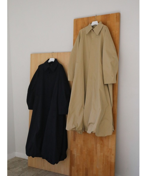 Katrin TOKYO（カトリーントーキョー）の「balloon soutien collar coat（ステンカラーコート・レディース・ネイビー/ベージュ・FREE/XS）」の6枚目の写真