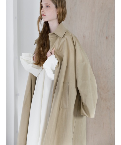 Katrin TOKYO（カトリーントーキョー）の「balloon soutien collar coat（ステンカラーコート・レディース・ネイビー/ベージュ・FREE/XS）」の16枚目の写真