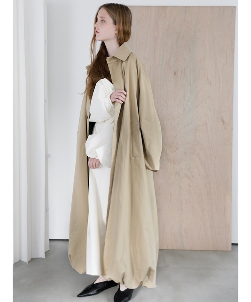 Katrin TOKYO（カトリーントーキョー）の「balloon soutien collar coat（ステンカラーコート・レディース・ネイビー/ベージュ・FREE/XS）」の17枚目の写真