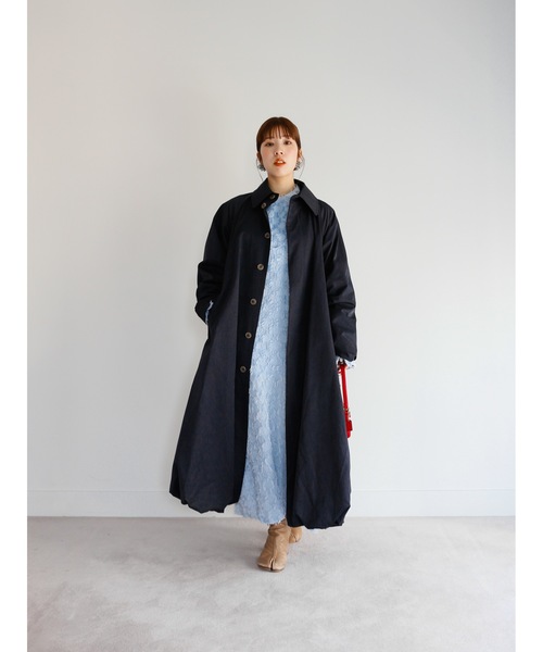 Katrin TOKYO（カトリーントーキョー）の「balloon soutien collar coat（ステンカラーコート・レディース・ネイビー/ベージュ・FREE/XS）」の21枚目の写真