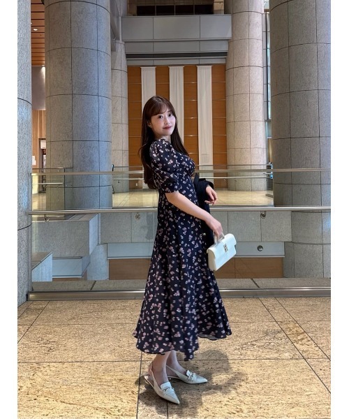 ワンピース Herlipto Marguerite Open Shoulder Dress Marguerite Open Shoulder Dress（ワンピース）｜Her lip to