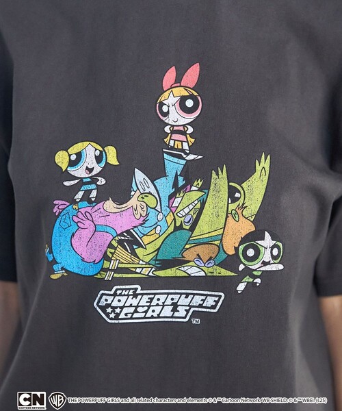 PUBLUX(パブリュクス)の「PUBLUX/パブリュクス 【THE POWERPUFF GIRLS】パワーパフ ガールズ フロントアートTシャツ 限定展開(Tシャツ/カットソー・レディース・オフホワイト/チャコールグレー・フリ-)」の13枚目の写真