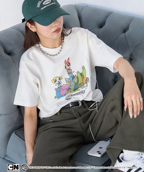 PUBLUX(パブリュクス)の「PUBLUX/パブリュクス 【THE POWERPUFF GIRLS】パワーパフ ガールズ フロントアートTシャツ 限定展開(Tシャツ/カットソー・レディース・オフホワイト/チャコールグレー・フリ-)」の14枚目の写真