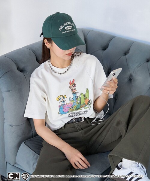 PUBLUX(パブリュクス)の「PUBLUX/パブリュクス 【THE POWERPUFF GIRLS】パワーパフ ガールズ フロントアートTシャツ 限定展開(Tシャツ/カットソー・レディース・オフホワイト/チャコールグレー・フリ-)」の15枚目の写真