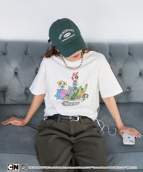 PUBLUX(パブリュクス)の「PUBLUX/パブリュクス 【THE POWERPUFF GIRLS】パワーパフ ガールズ フロントアートTシャツ 限定展開(Tシャツ/カットソー・レディース・オフホワイト/チャコールグレー・フリ-)」の16枚目の写真