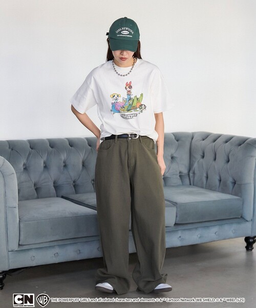 PUBLUX(パブリュクス)の「PUBLUX/パブリュクス 【THE POWERPUFF GIRLS】パワーパフ ガールズ フロントアートTシャツ 限定展開(Tシャツ/カットソー・レディース・オフホワイト/チャコールグレー・フリ-)」の9枚目の写真