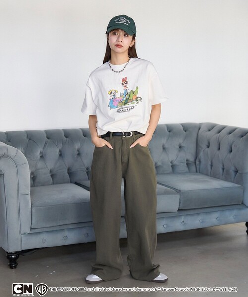 PUBLUX(パブリュクス)の「PUBLUX/パブリュクス 【THE POWERPUFF GIRLS】パワーパフ ガールズ フロントアートTシャツ 限定展開(Tシャツ/カットソー・レディース・オフホワイト/チャコールグレー・フリ-)」の10枚目の写真