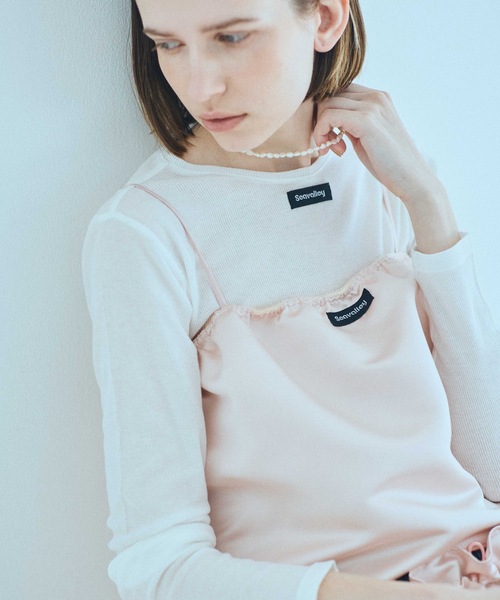 SEA（シー）の「Seavalley シアー リブ L/Sトップ（Tシャツ/カットソー