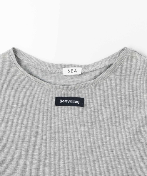 SEA（シー）の「Seavalley シアー リブ L/Sトップ（Tシャツ/カットソー・レディース・ホワイト/ネイビー/グレー/ブラック・ONE SIZE）」の13枚目の写真