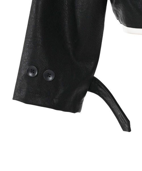 Narcissus（ナルシス）の「レザーショートジャケット　（ライダースジャケット・レディース・ブラック・FREE）」の9枚目の写真