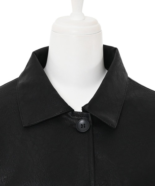 Narcissus（ナルシス）の「レザーショートジャケット　（ライダースジャケット・レディース・ブラック・FREE）」の8枚目の写真