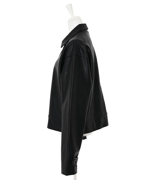 Narcissus（ナルシス）の「レザーショートジャケット　（ライダースジャケット・レディース・ブラック・FREE）」の6枚目の写真