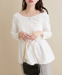【大人ナチュ】バルーンヘム×リブトップス