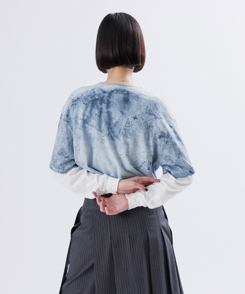 M TO R（ムウトアール）の「CROPPED PACK TEE（Tシャツ/カットソー・レディース・ピンク系その他2/ブルー系その他/ライトグレー・L/M/S）」の13枚目の写真