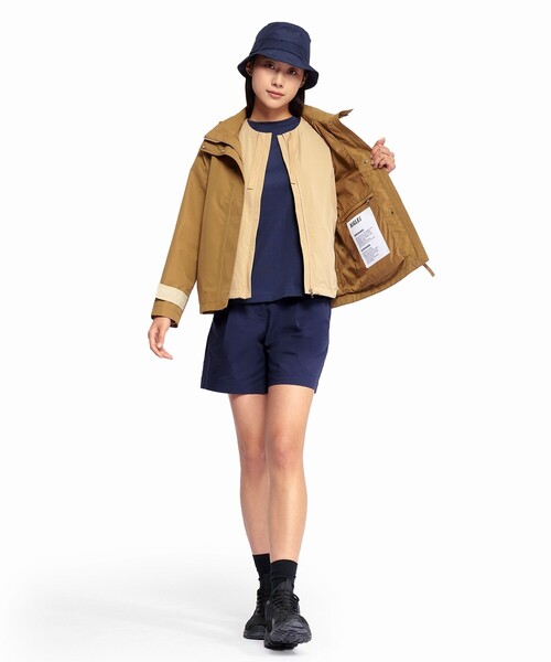 AIGLE（エーグル）の「UVカット 撥水ラウンドネックジャケット（ノーカラージャケット・レディース・ブラック/ベージュ/グリーン・38/34/36/40）」の12枚目の写真