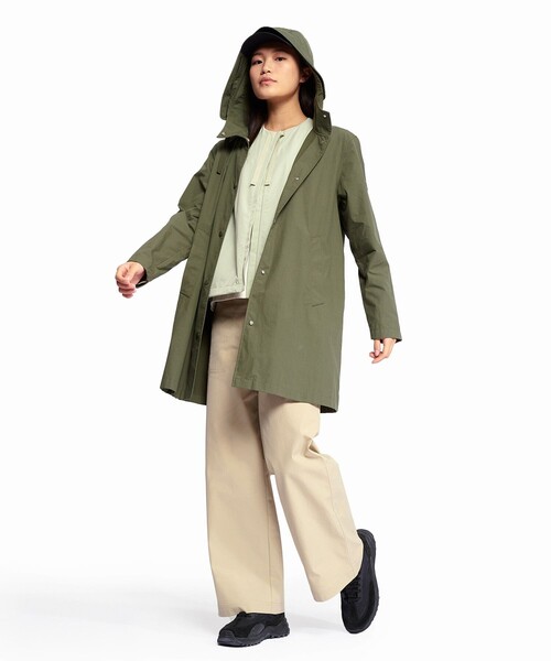 AIGLE（エーグル）の「UVカット 撥水ラウンドネックジャケット（ノーカラージャケット・レディース・ブラック/ベージュ/グリーン・38/34/36/40）」の17枚目の写真