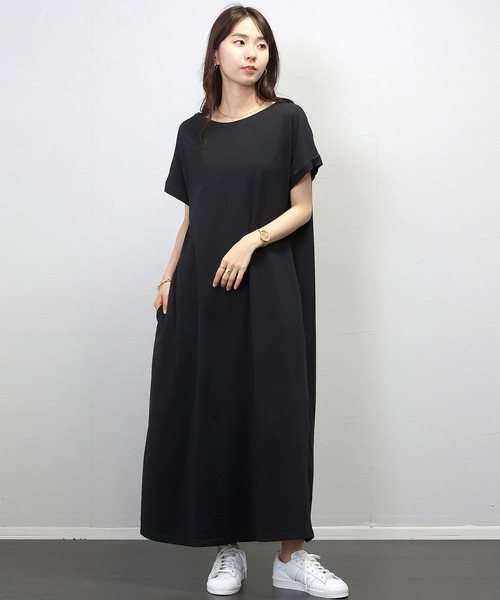 Aletta vita（アレッタビータ）の「オーガニックコットン布帛切替ワンピース（ワンピース・レディース・ブラック/ダークブラウン・FREE）」の14枚目の写真