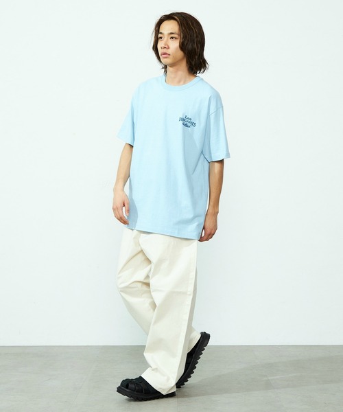  Jeans ブレックファスト バックプリント Tシャツ 送関込 EVANE] エバン オーバーサイズ コットン ストレッチ CRASH