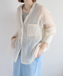 cepo | ワッシャーＶネックシアーシャツブラウス(シャツ/ブラウス)