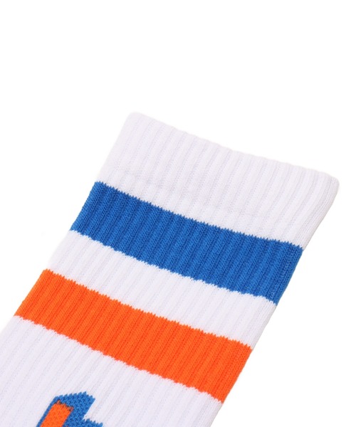 atmos(アトモス)の「Beastie Boys x atmos LINE SOCKS / ビースティ・ボーイズ x アトモス ラインソックス 【SP】(ソックス/靴下・メンズ・ホワイト×ブルー/ホワイト×イエロー・25-27)」の13枚目の写真
