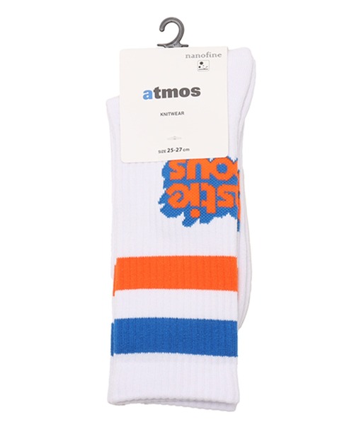 atmos(アトモス)の「Beastie Boys x atmos LINE SOCKS / ビースティ・ボーイズ x アトモス ラインソックス 【SP】(ソックス/靴下・メンズ・ホワイト×ブルー/ホワイト×イエロー・25-27)」の3枚目の写真