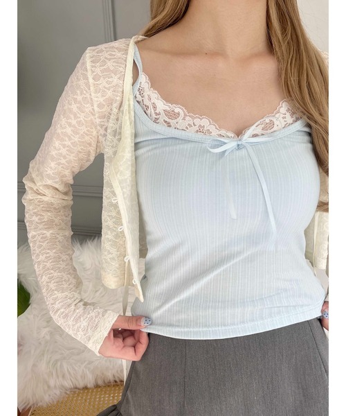 PHILLY（フィリー）の「【PHILLY】ロングリボンキャミソール（キャミソール・レディース・ブラック/サックスブルー/レッド・FREE）」の8枚目の写真