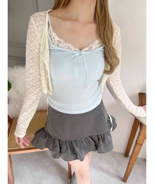 PHILLY（フィリー）の「【PHILLY】ロングリボンキャミソール（キャミソール・レディース・ブラック/サックスブルー/レッド・FREE）」の9枚目の写真