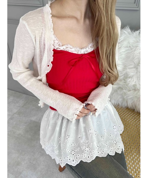 PHILLY（フィリー）の「【PHILLY】ロングリボンキャミソール（キャミソール・レディース・ブラック/サックスブルー/レッド・FREE）」の10枚目の写真