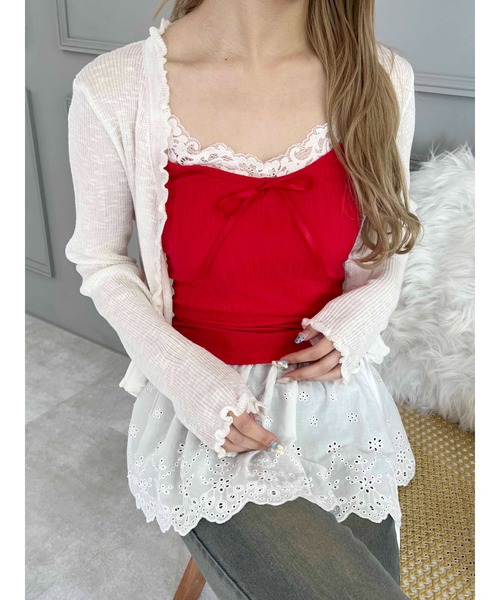 PHILLY（フィリー）の「【PHILLY】ロングリボンキャミソール（キャミソール・レディース・ブラック/サックスブルー/レッド・FREE）」の12枚目の写真