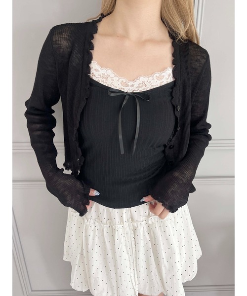 PHILLY（フィリー）の「【PHILLY】ロングリボンキャミソール（キャミソール・レディース・ブラック/サックスブルー/レッド・FREE）」の5枚目の写真