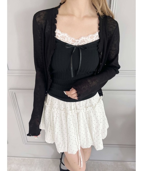 PHILLY（フィリー）の「【PHILLY】ロングリボンキャミソール（キャミソール・レディース・ブラック/サックスブルー/レッド・FREE）」の6枚目の写真