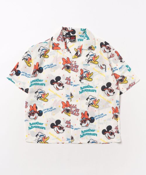 親子お揃い ディズニー リゾート総柄 シャツ 0479K(シャツ 親子お揃い ディズニー リゾート総柄 シャツ 0479K(シャツ