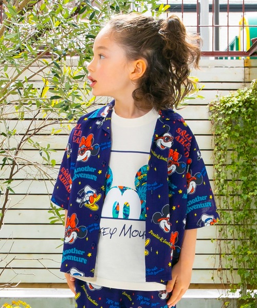 親子お揃い ディズニー リゾート総柄 シャツ 0479K（シャツ/ブラウス