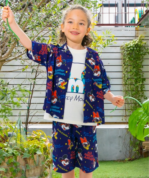 親子お揃い ディズニー リゾート総柄 シャツ 0479K（シャツ/ブラウス