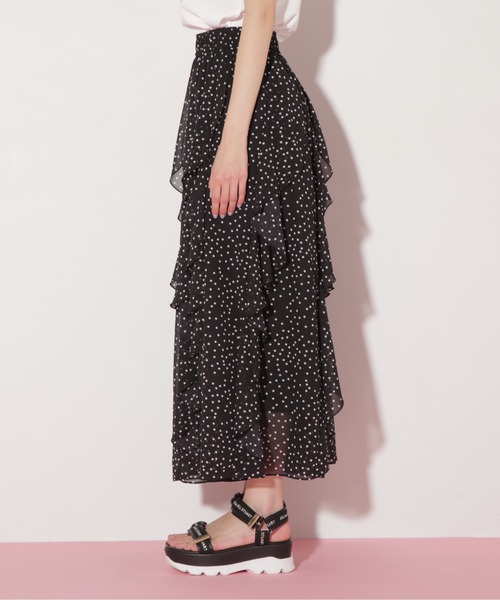 JILL by JILL STUART(ジルバイジルスチュアート)の「◇ティアードラッフルスカート(スカート・レディース・ブルー/ブラック系その他/ホワイト系その他・FREE)」の6枚目の写真