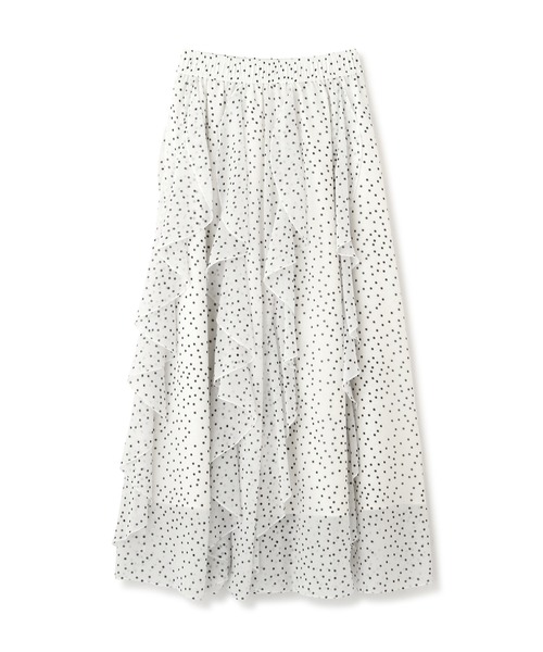 JILL by JILL STUART(ジルバイジルスチュアート)の「◇ティアードラッフルスカート(スカート・レディース・ブルー/ブラック系その他/ホワイト系その他・FREE)」の10枚目の写真
