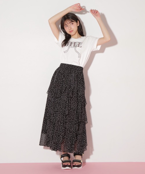 JILL by JILL STUART(ジルバイジルスチュアート)の「◇ティアードラッフルスカート(スカート・レディース・ブルー/ブラック系その他/ホワイト系その他・FREE)」の21枚目の写真