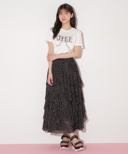 JILL by JILL STUART(ジルバイジルスチュアート)の「◇ティアードラッフルスカート(スカート・レディース・ブルー/ブラック系その他/ホワイト系その他・FREE)」の19枚目の写真