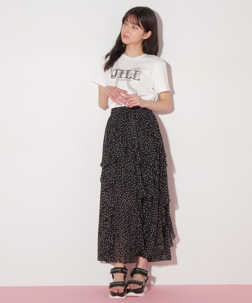 JILL by JILL STUART(ジルバイジルスチュアート)の「◇ティアードラッフルスカート(スカート・レディース・ブルー/ブラック系その他/ホワイト系その他・FREE)」の20枚目の写真