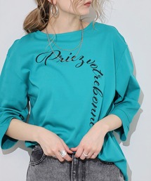 BRODIAEA ロゴプリントTシャツ 7分袖カットソー