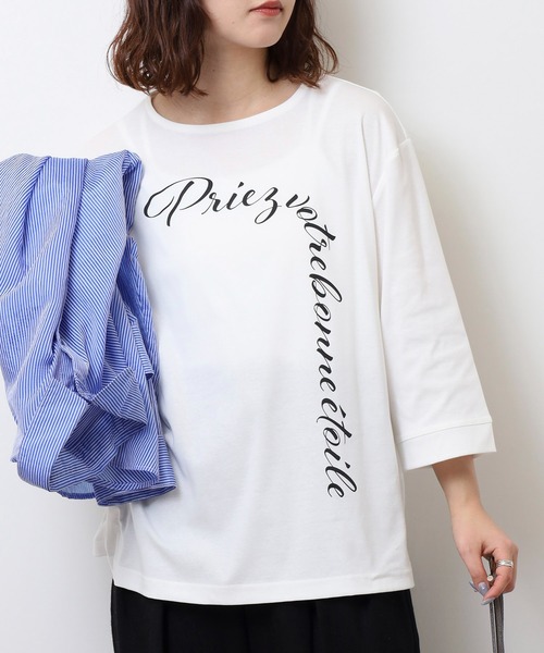 tシャツ BRODIAEA シアーネック半袖カットソー レディース tシャツ BRODIAEA シアーネック半袖カットソー レディース