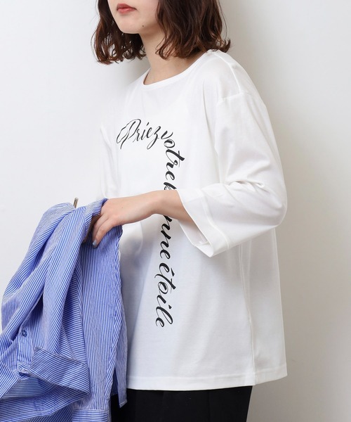 ブローディア BRODIAEA 立体刺繍ロゴ半袖Tシャツ （オフホワイト） セール】BRODIAEA つぶつぶロゴ半袖Tシャツ（Tシャツ/カットソー