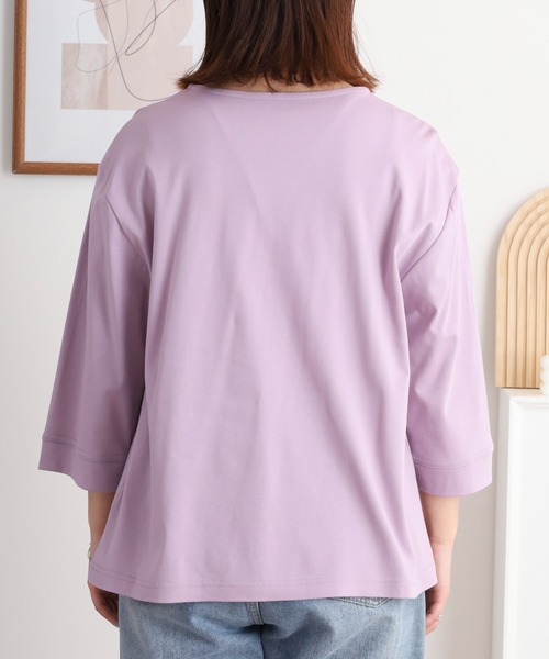 セール】BRODIAEA ロゴプリントTシャツ 7分袖カットソー（T
