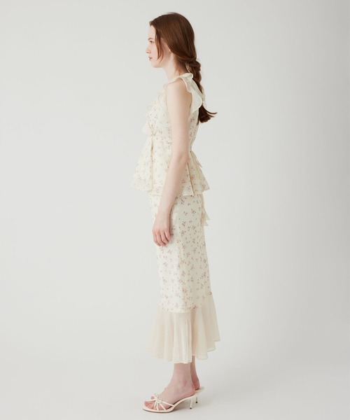 ME COUTURE（ミークチュール）の「ドットフルールMIXスカート（スカート・レディース・ブラック/アイボリー/ピンク・1/0）」の10枚目の写真